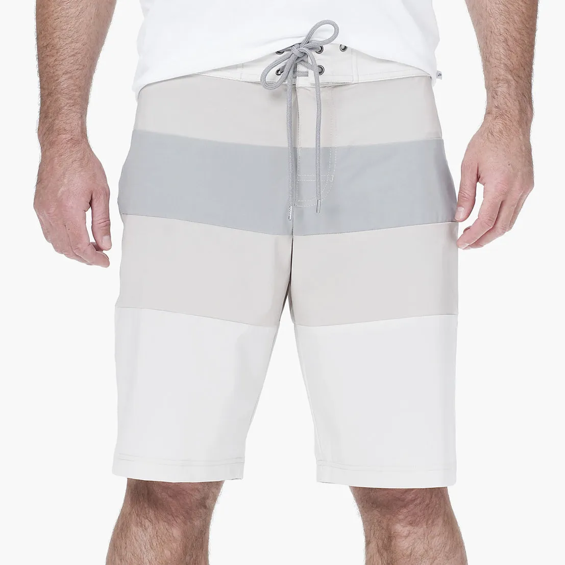 Color Blocked Boardshort - Shell/Sand/Stone