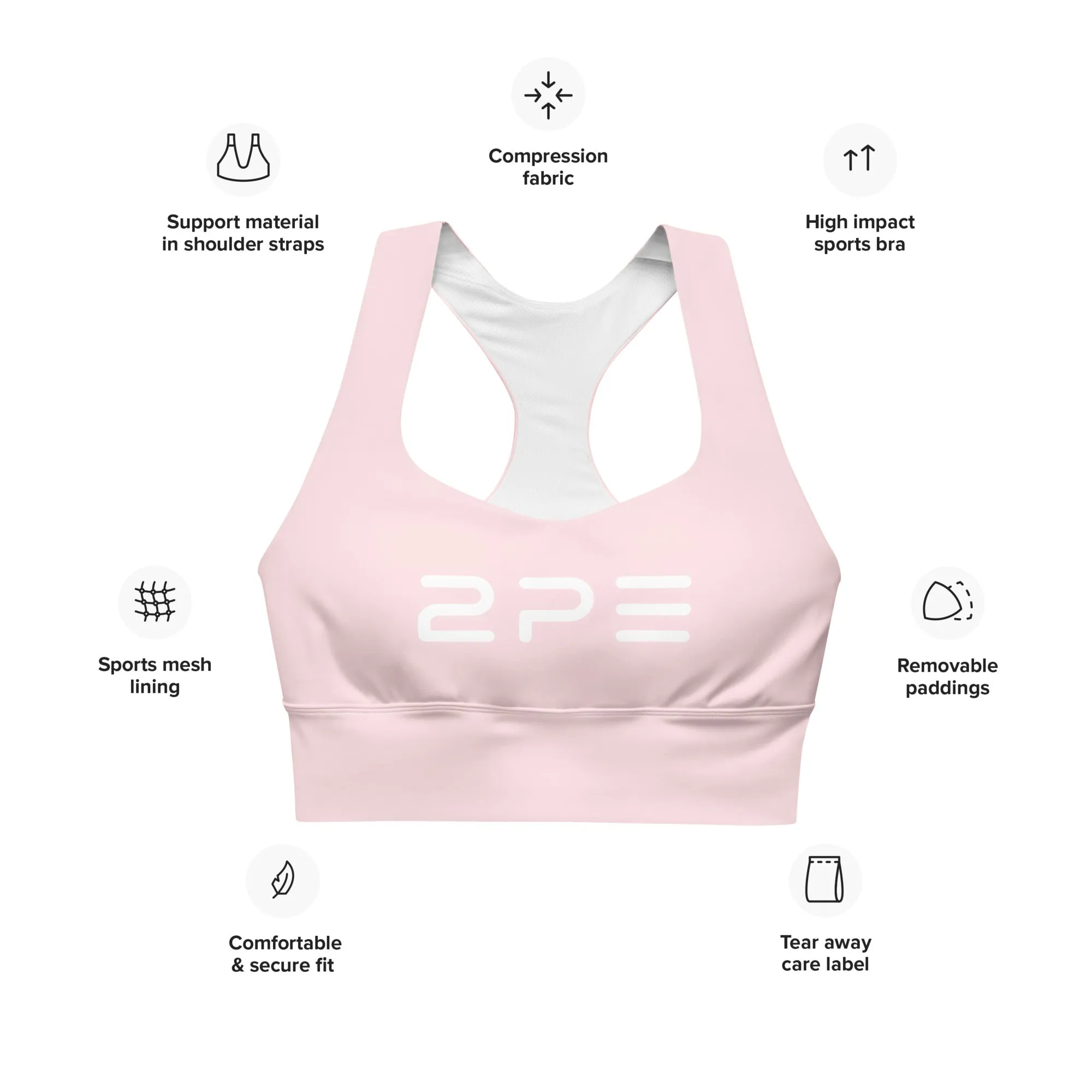 Compression sports bra - Pink