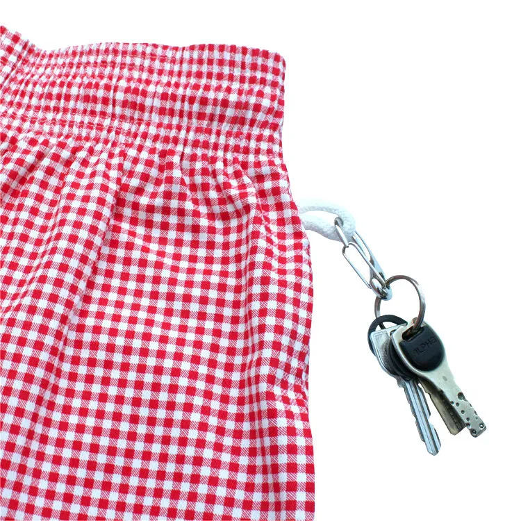 Cookman Chef Short Pants - Gingham : Red