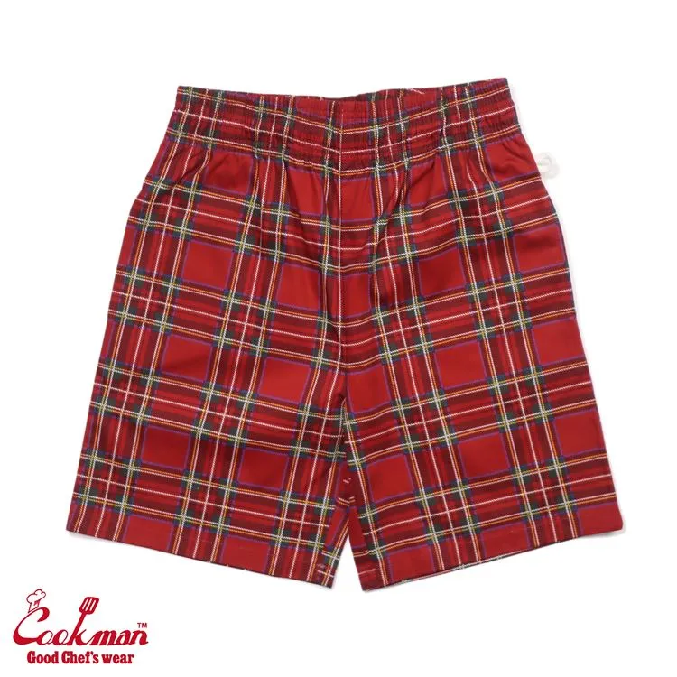 Cookman Chef Short Pants - Tartan Red