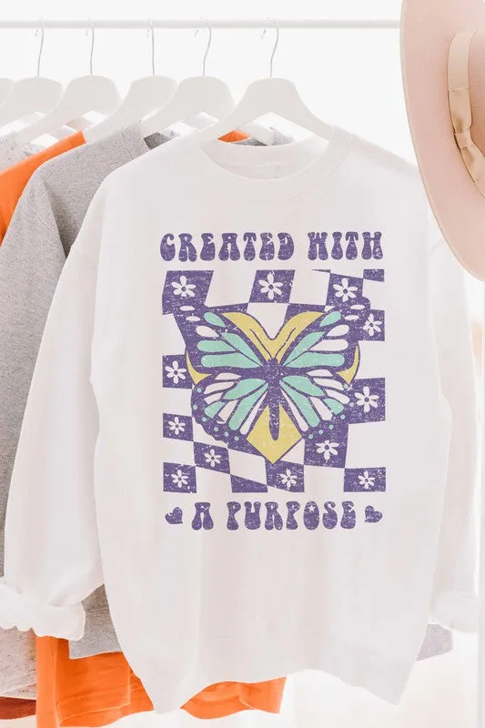 CREATED WITH A PURPOSE GRAPHIC SWEATSHIRT