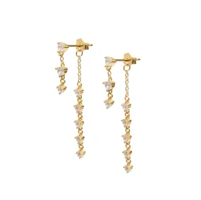 Crystal Dangle Earring in Gold