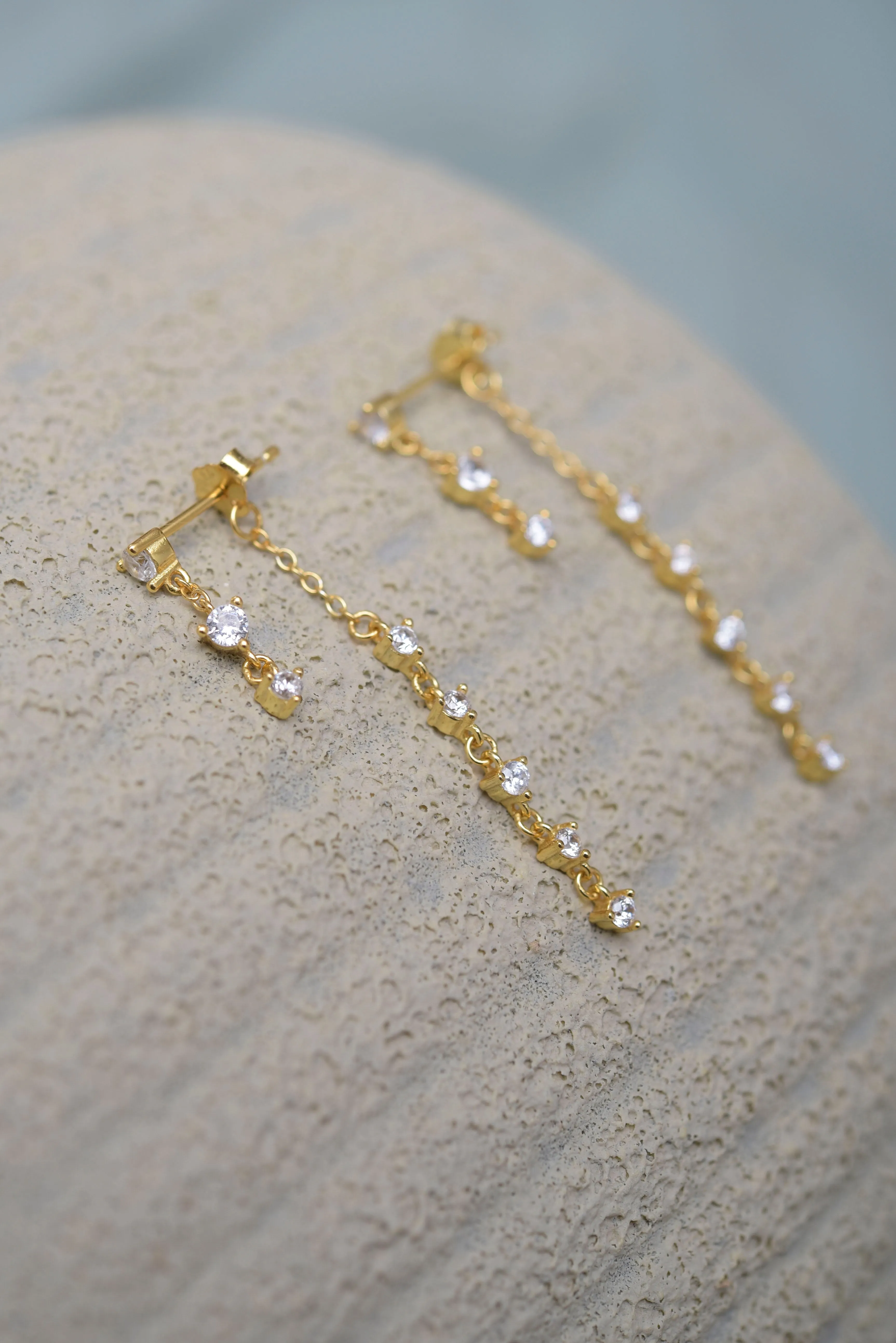 Crystal Dangle Earring in Gold