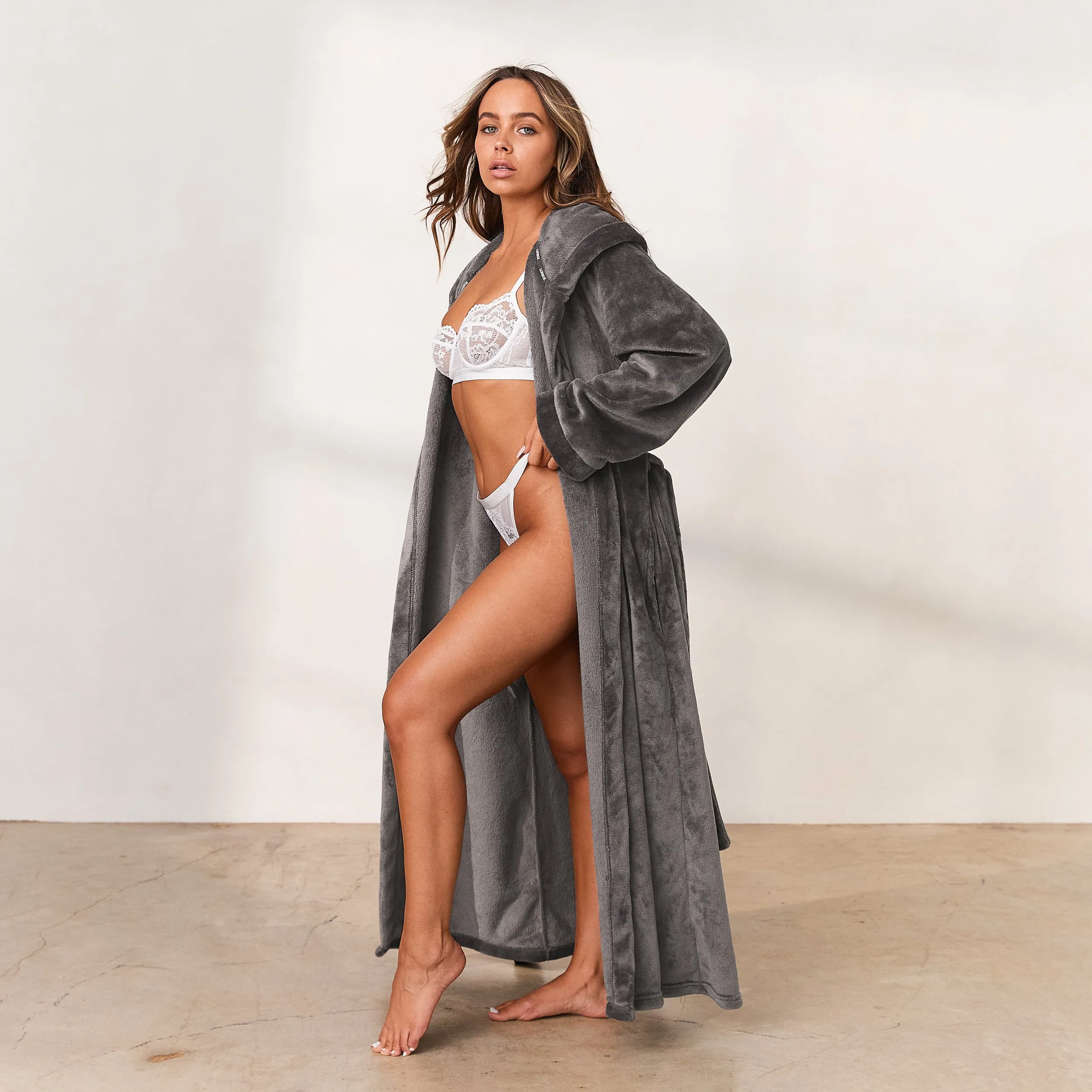 Cuddle Me Dressing Gown - Charcoal