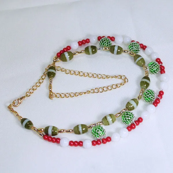 Daisha Beaded Christmas Necklace