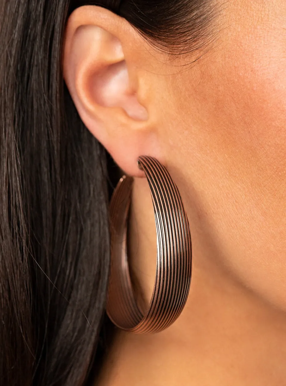 Desert Wanderings Copper Hoop Earrings