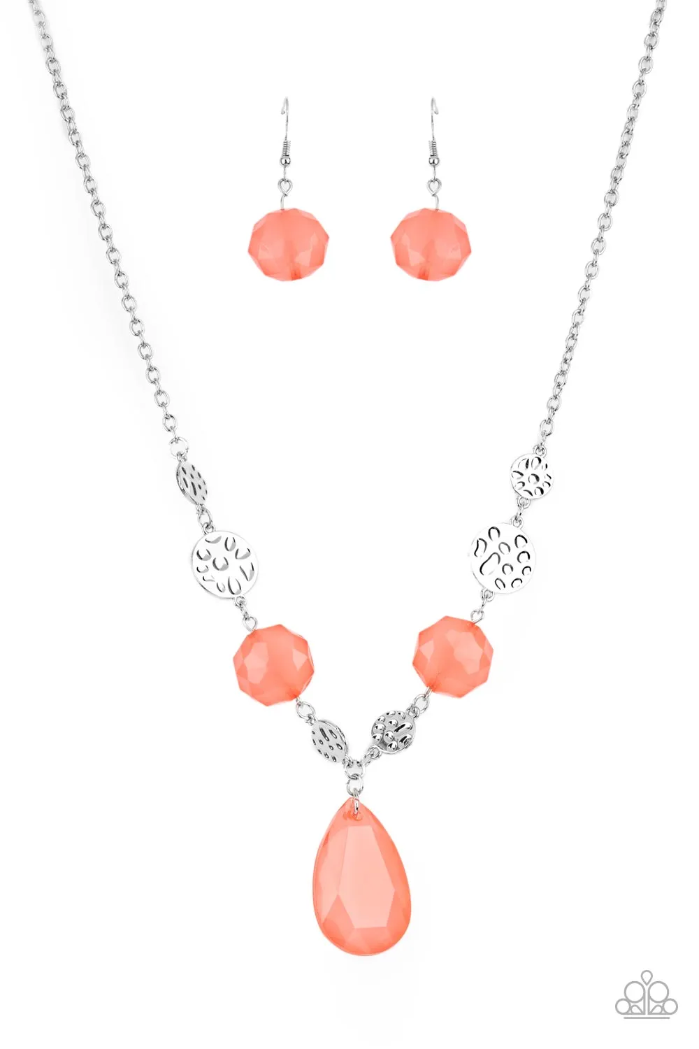 DEW What You Wanna DEW Burnt Coral Necklace - Paparazzi Accessories