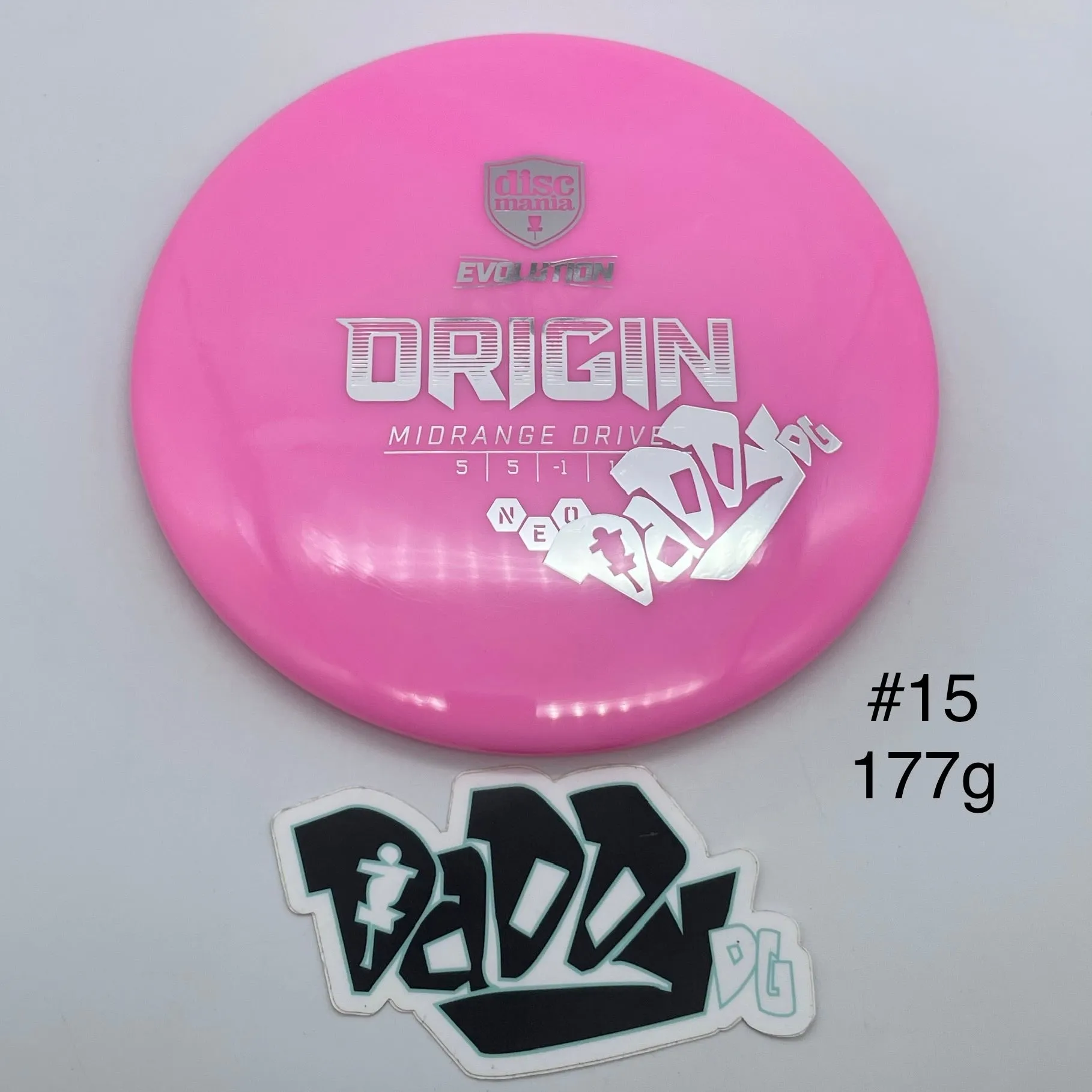 Discmania Evolution Neo Origin Midrange w/ custom Daddy DG Stamp