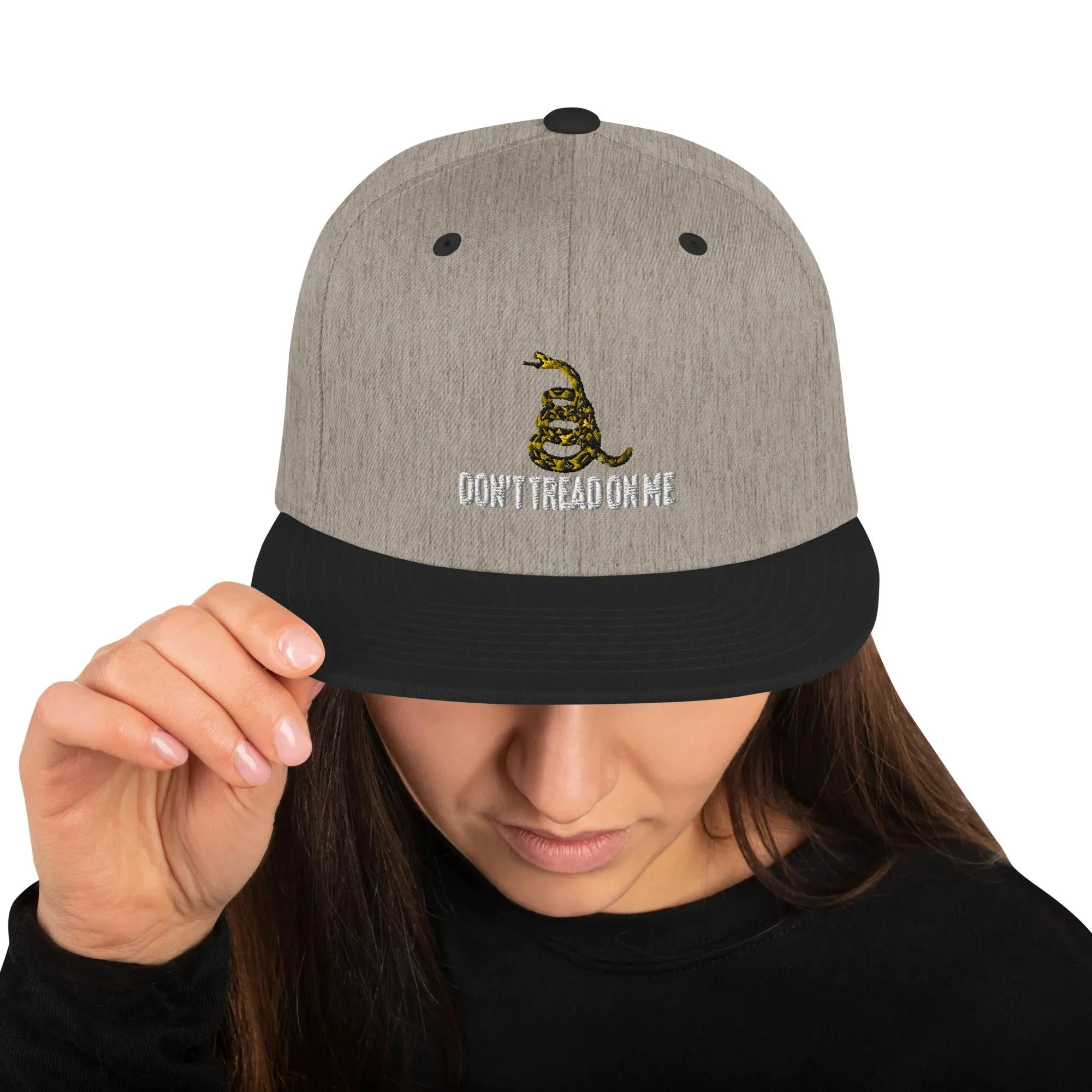 Don't Tread on Me Embroidered Snapback Hat