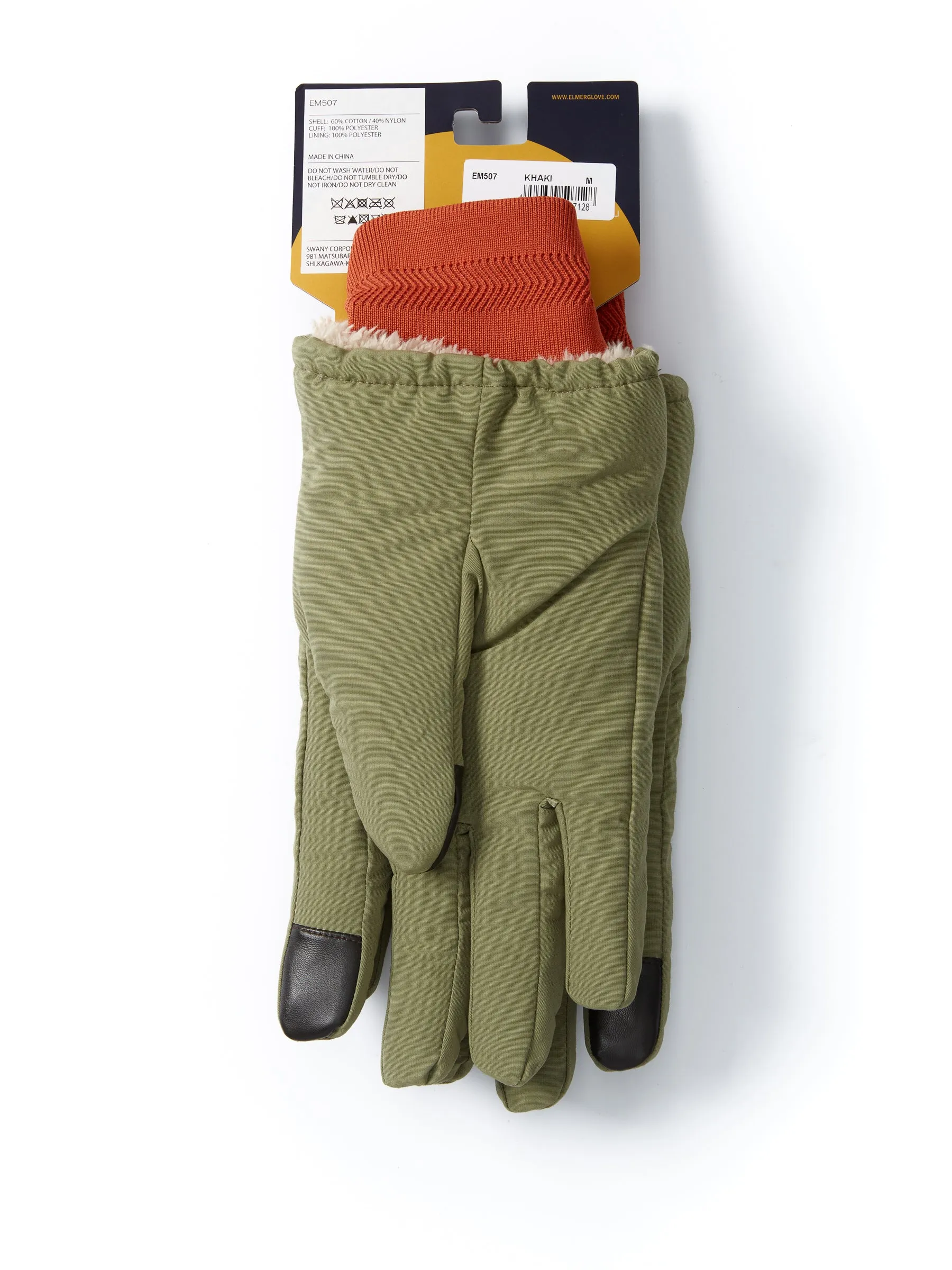 Elmer Knit Cuff Glove Khaki