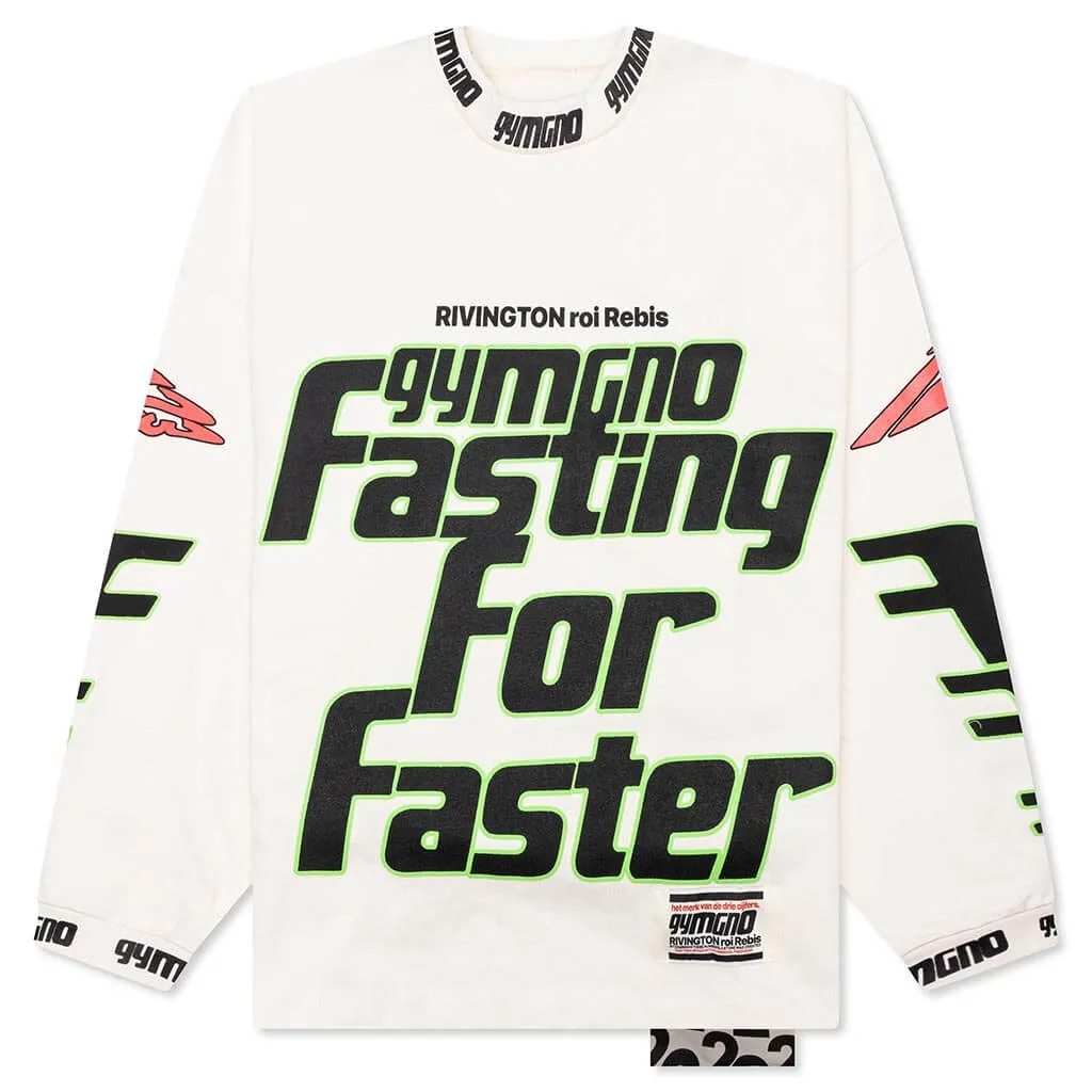 Fasting For Faster L/S Tee - Vintage White