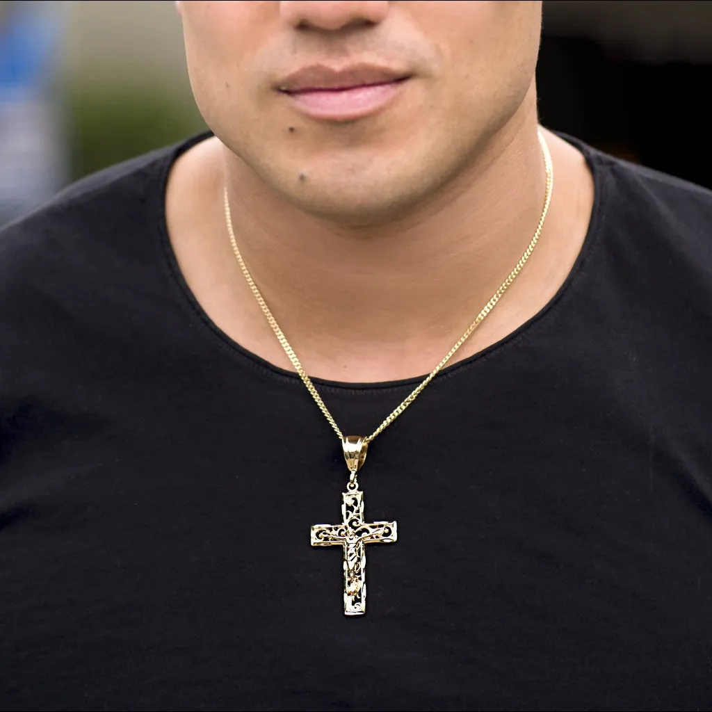 Filigree Cross Necklace Pendant with or without 20" Chain