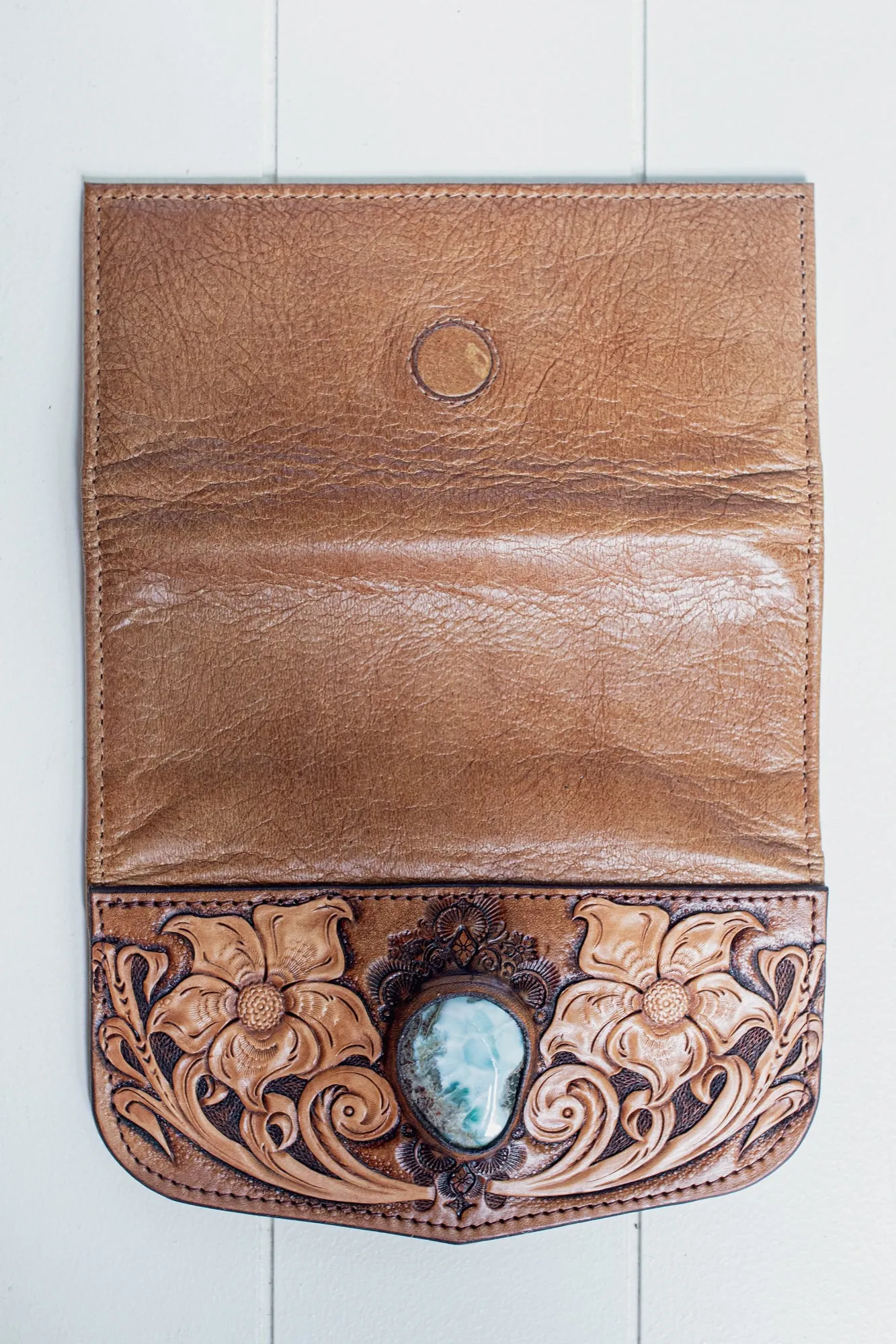 Flower Wallet with Larimar