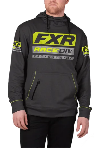 FXR Race Division Tech Pullover Fleece Charcoal/Hi-Vis