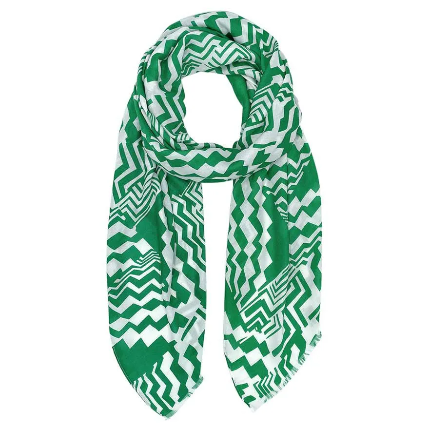 Geometric Printed Oblong Scarf