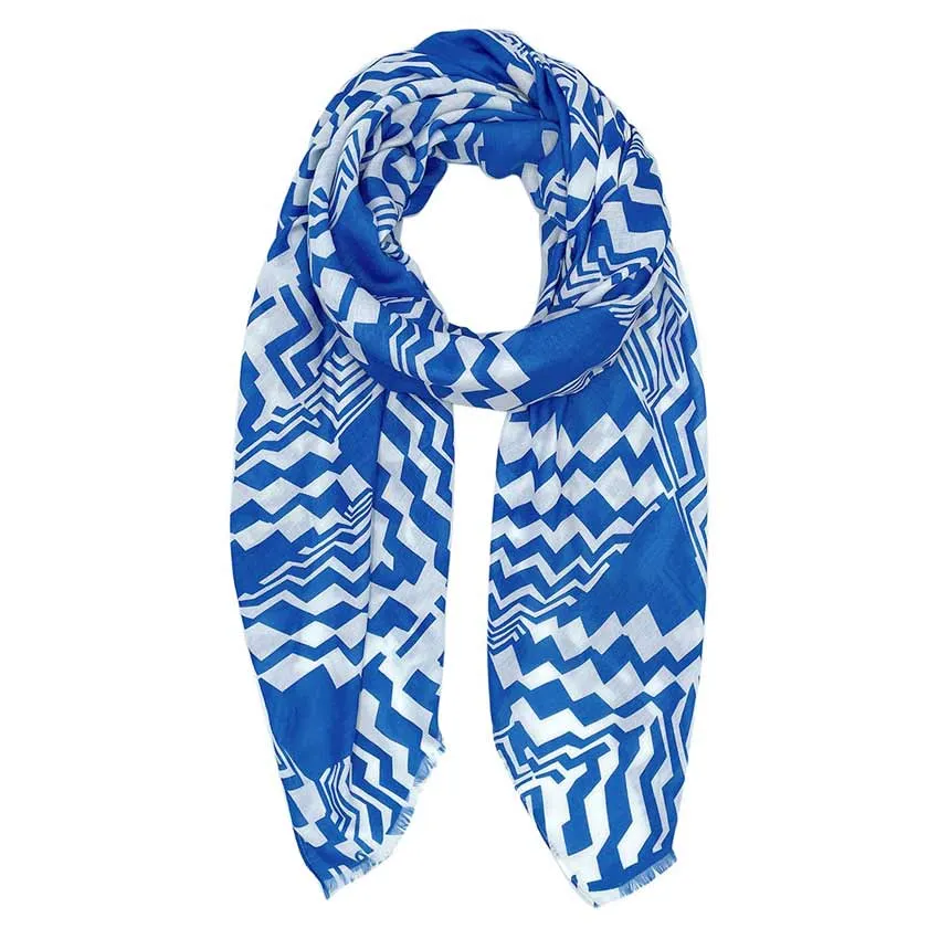 Geometric Printed Oblong Scarf