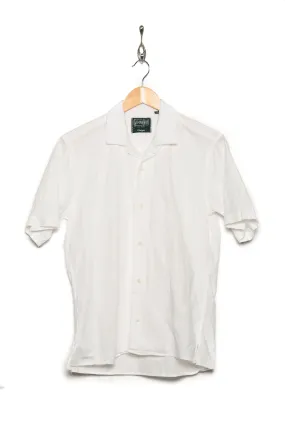 Gitman Brothers Vintage Camp Shirt white jacquard dots