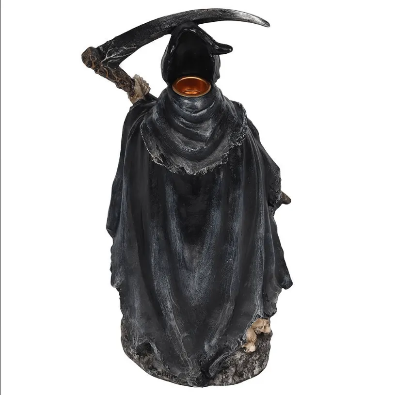 Grim Reaper Backflow Incense Burner with Light