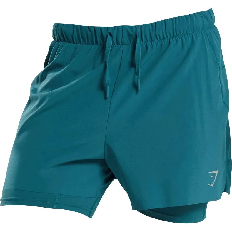 Gymshark Speed 2 In 1 Mens Training Shorts - Green