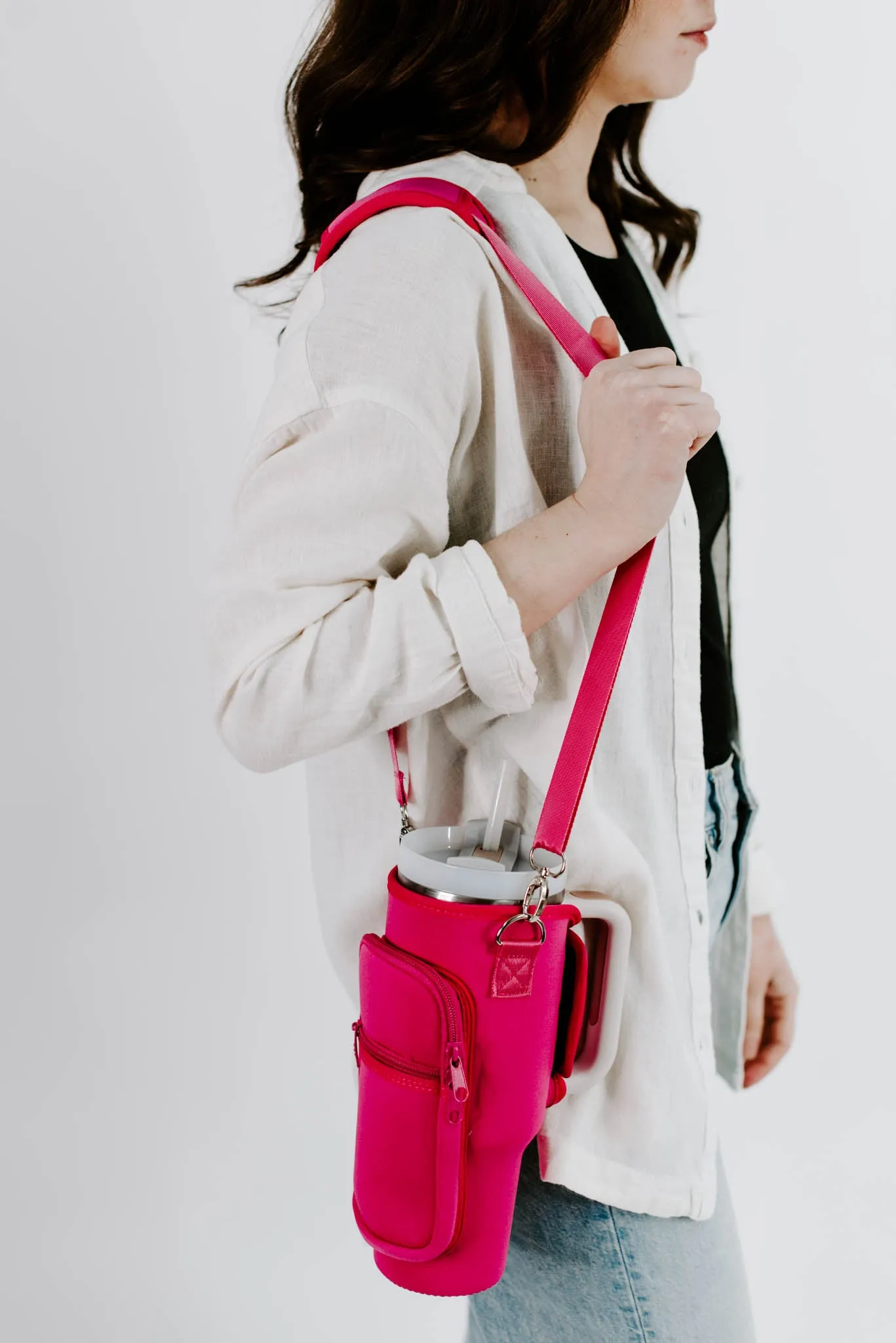 Hands Free Crossbody Tumbler Holder