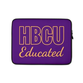 HBCU Educated Purple/Gold Laptop Sleeve