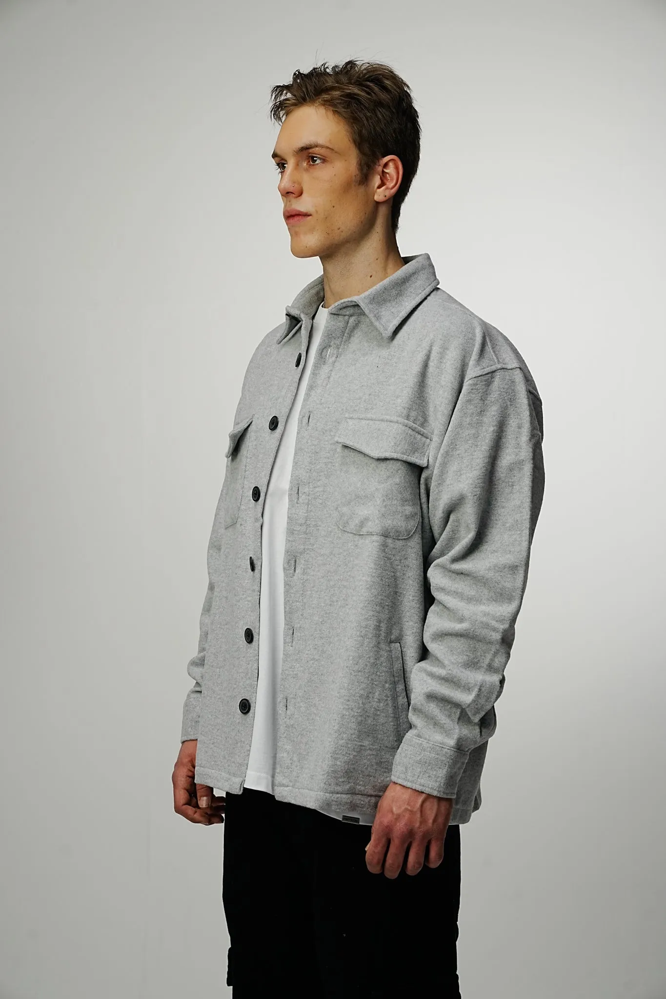 Heavy Premium Flannel Shirt Grey