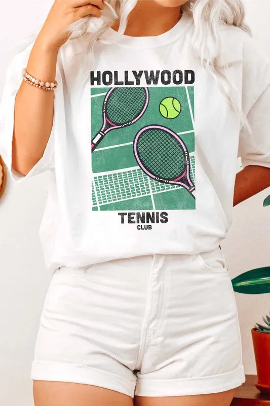 HOLLYWOOD TENNIS CLUB GRAPHIC TEE PLUS SIZE