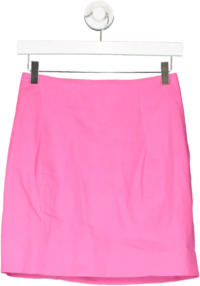 House of CB Pink Linen Blend Mini Skirt UK S