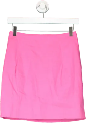 House of CB Pink Linen Blend Mini Skirt UK S