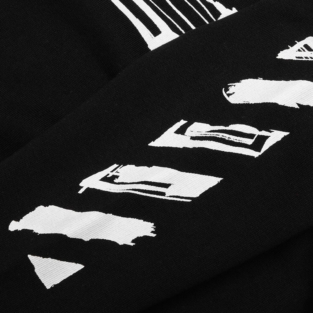 Kids Script Crewneck - Black/White