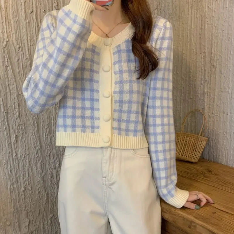 KOREAN FASHION plaid cardigan BY9060