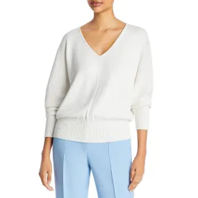 Lafayette 148 New York Womens Silk Blend V-Neck Pullover Sweater