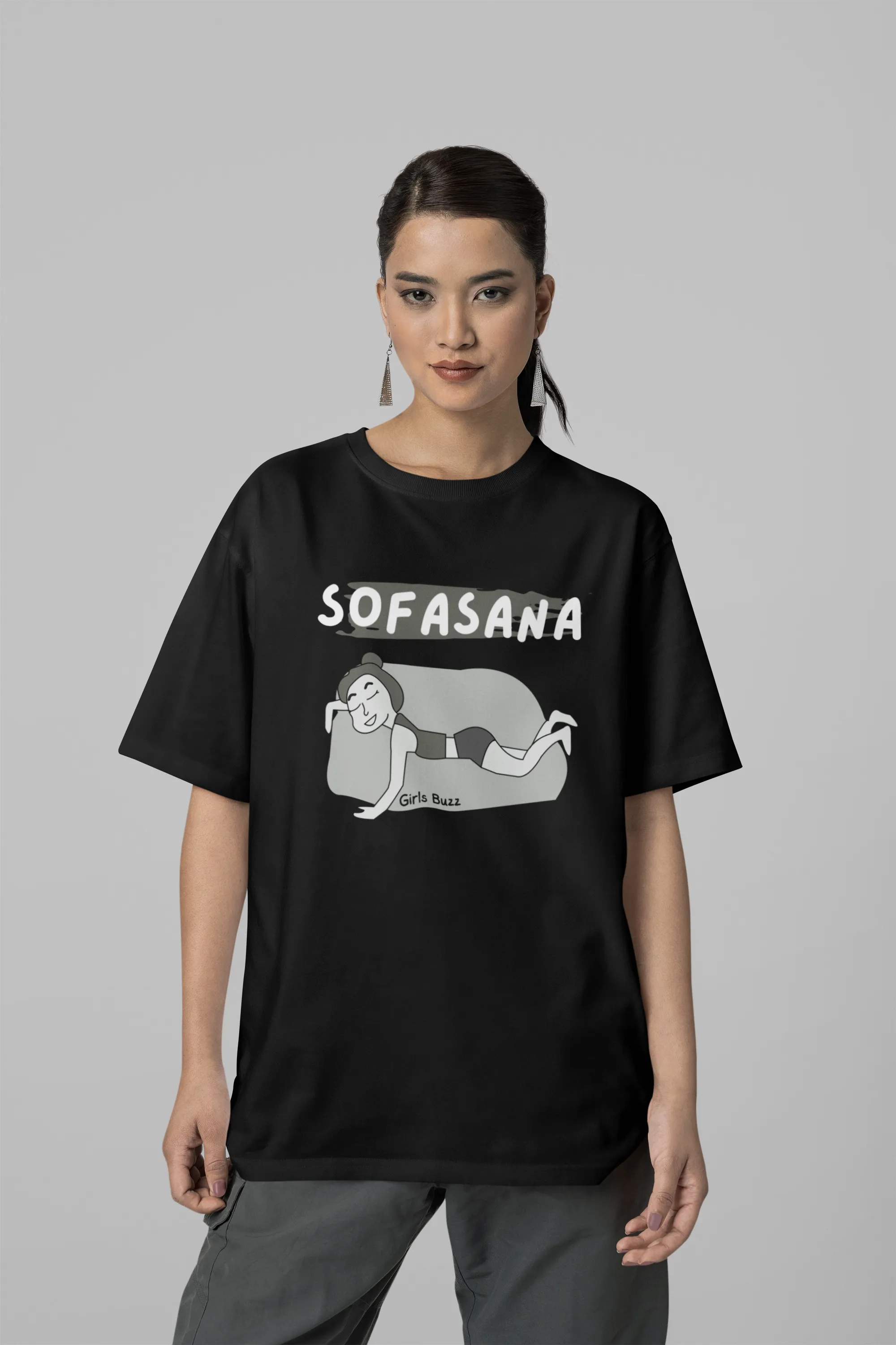 Lazy Sofasana Oversized Yoga Tee