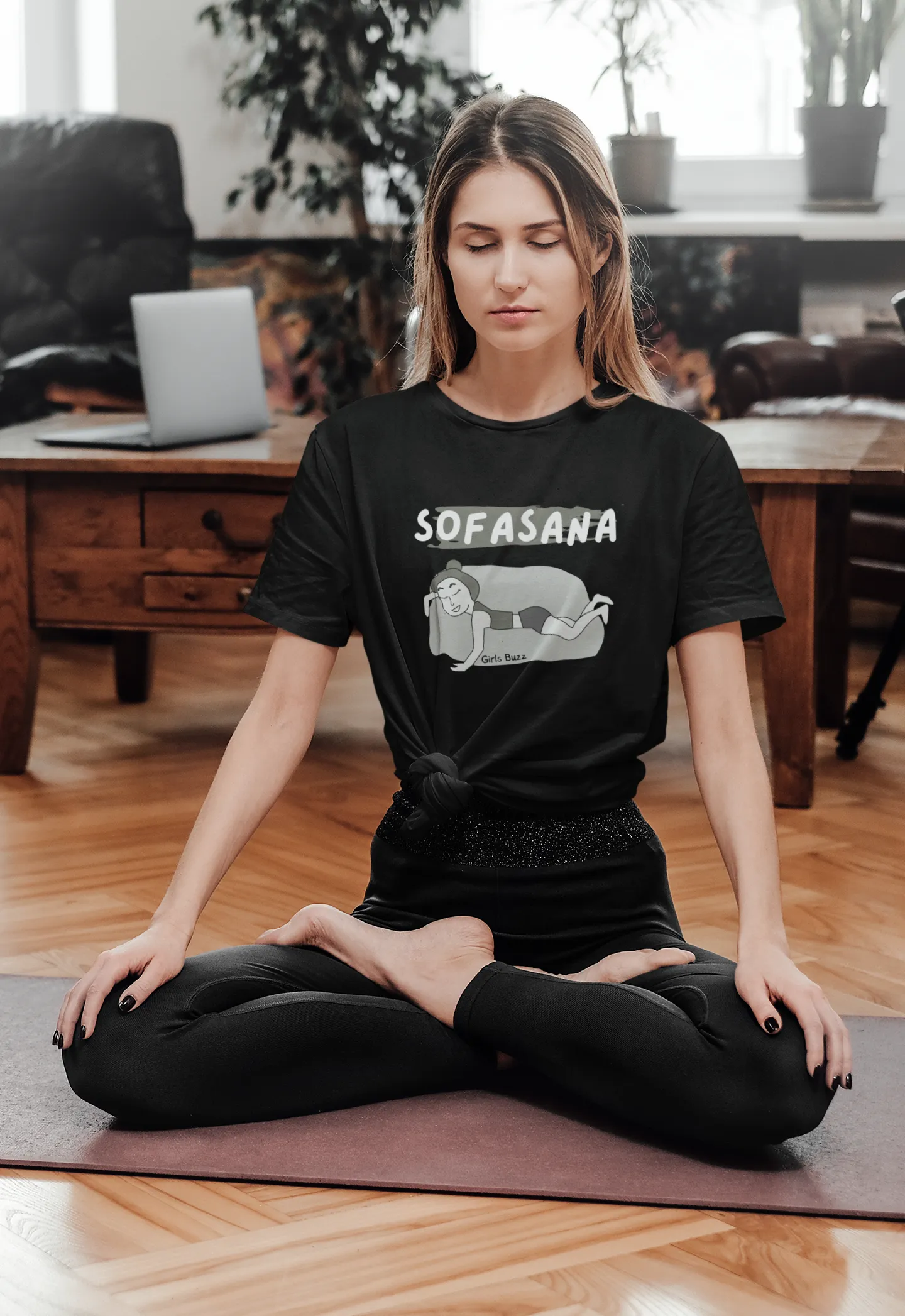 Lazy Sofasana Oversized Yoga Tee