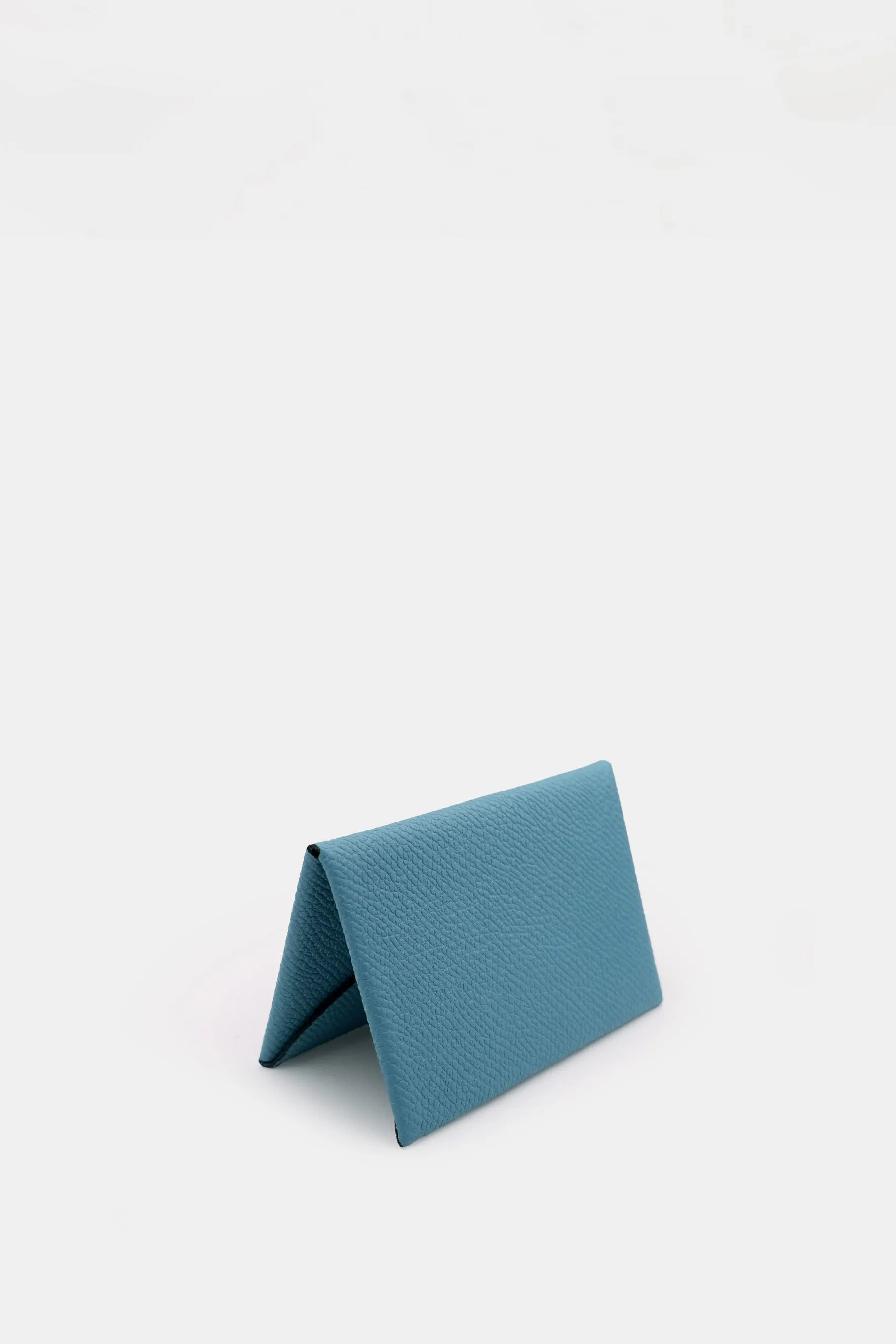 Leather Card Holder, Blue