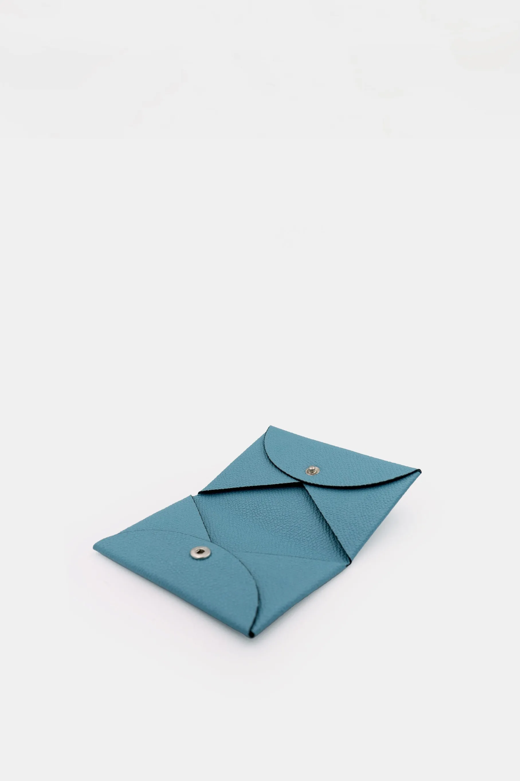 Leather Card Holder, Blue