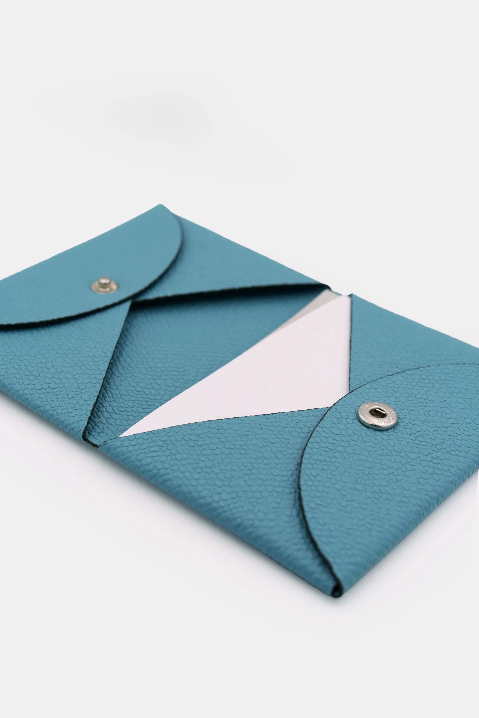 Leather Card Holder, Blue