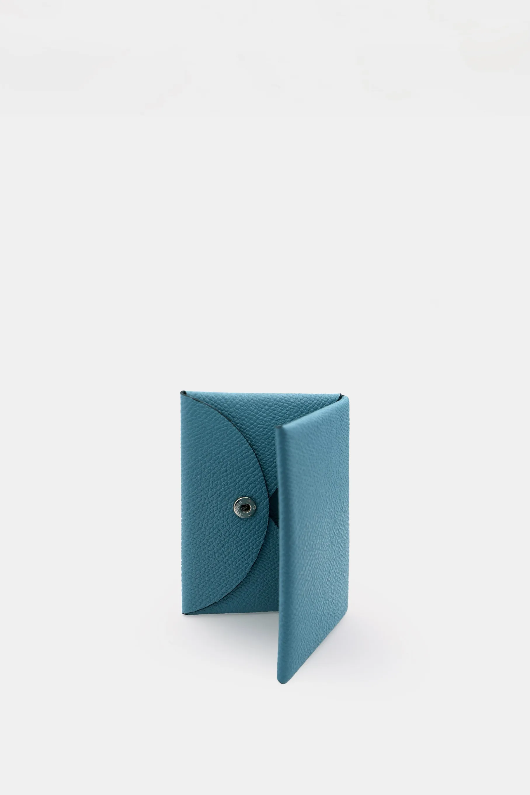 Leather Card Holder, Blue