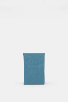 Leather Card Holder, Blue