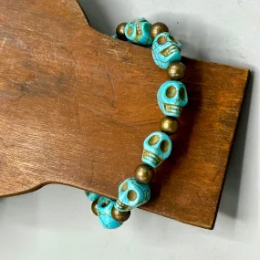 Light Blue Skulls Bracelet