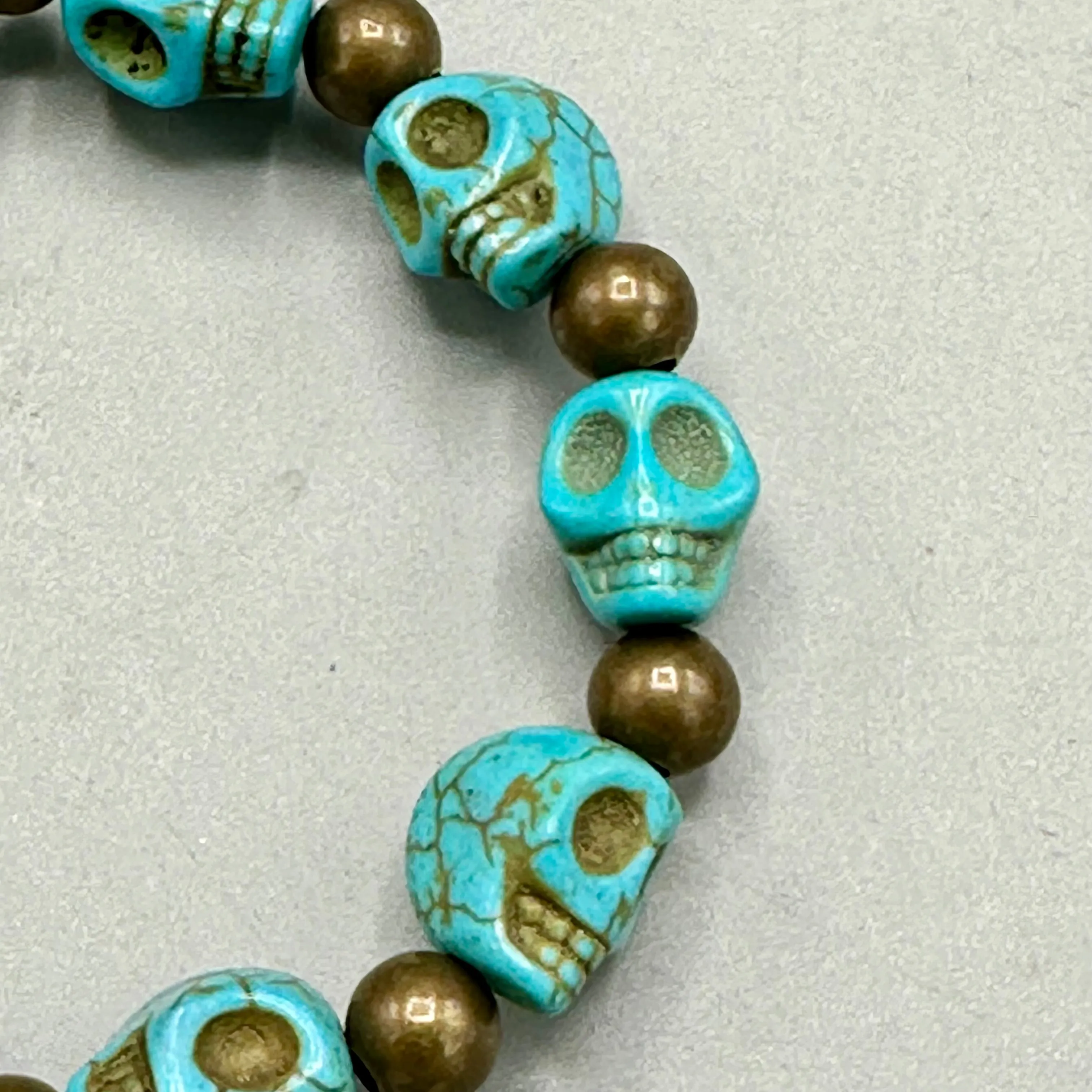 Light Blue Skulls Bracelet