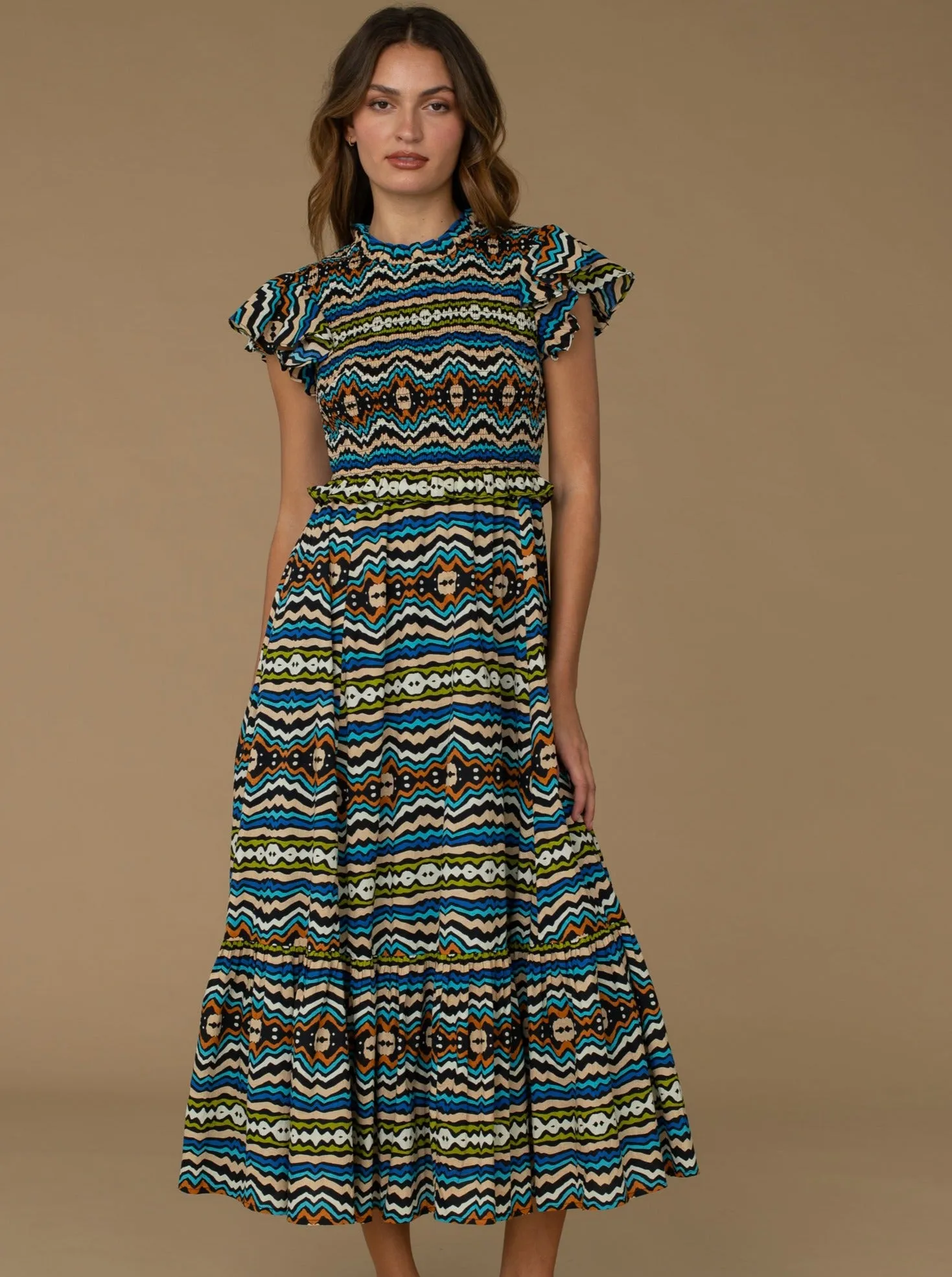 Lila Dress | Ikat Stripe