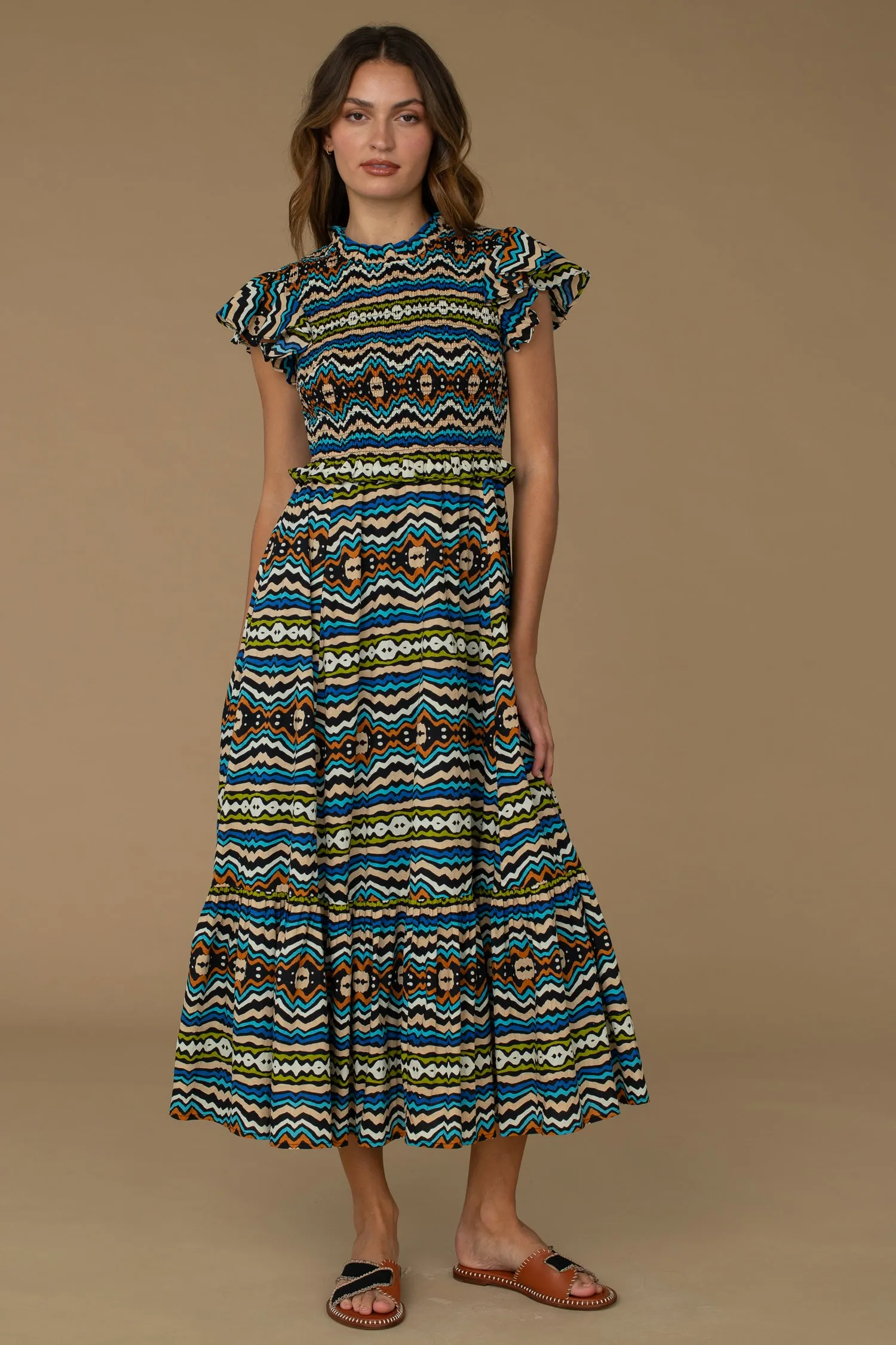 Lila Dress | Ikat Stripe