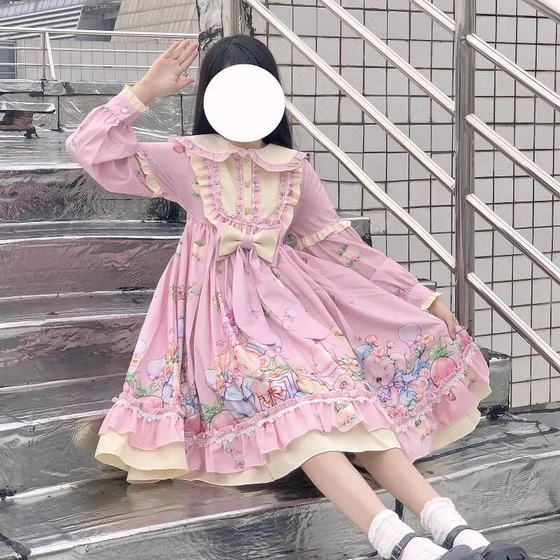 Lolita doll party dress OP long sleeve dress autumn winter BY90061