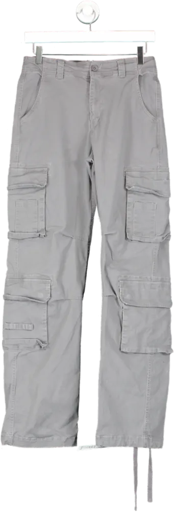 luxe to kill Grey Oversized Cargo Pocket Pants UK 8