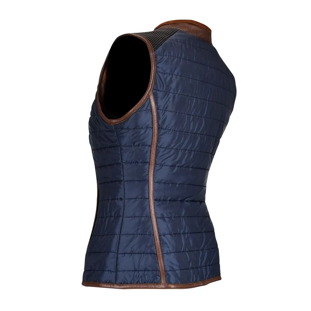 M253COB -  Cuadra brown western fashion soft lambskin reversible vest for women