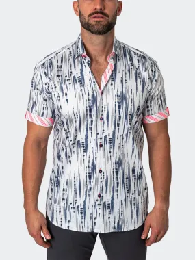 Maceoo Stretch Short-Sleeve Shirt | Galileo Dripping White