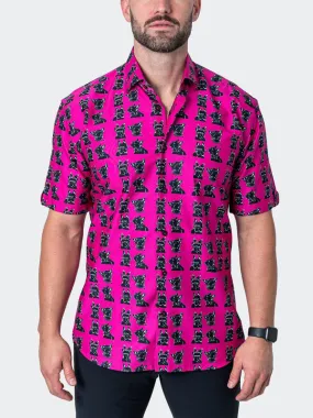 Maceoo Stretch Short-Sleeve Shirt | Galileo PinkDog Pink