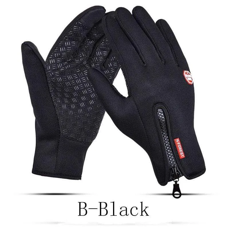 Man Winter Skiing Gloves Touch Screen Waterproof Warm Fashion Windproof Cycling Zipper Outdoor Sports Gloves