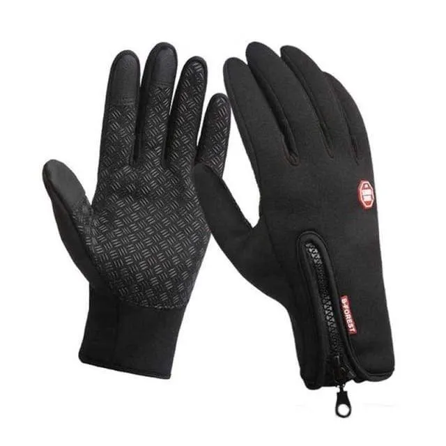 Man Winter Skiing Gloves Touch Screen Waterproof Warm Fashion Windproof Cycling Zipper Outdoor Sports Gloves